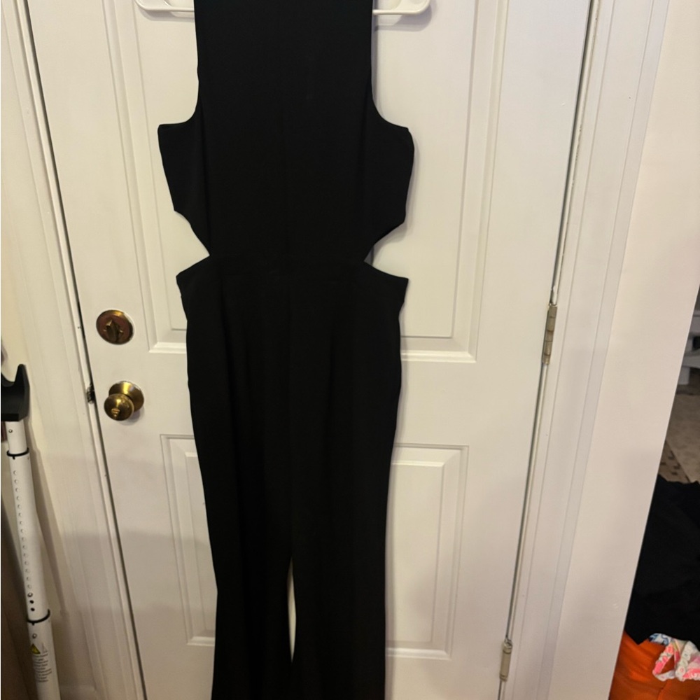Express Black Cutout Wide-Leg Jumpsuit